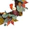 24" Pumpkin, Pinecone & Gourd Grapevine Thanksgiving Wreath